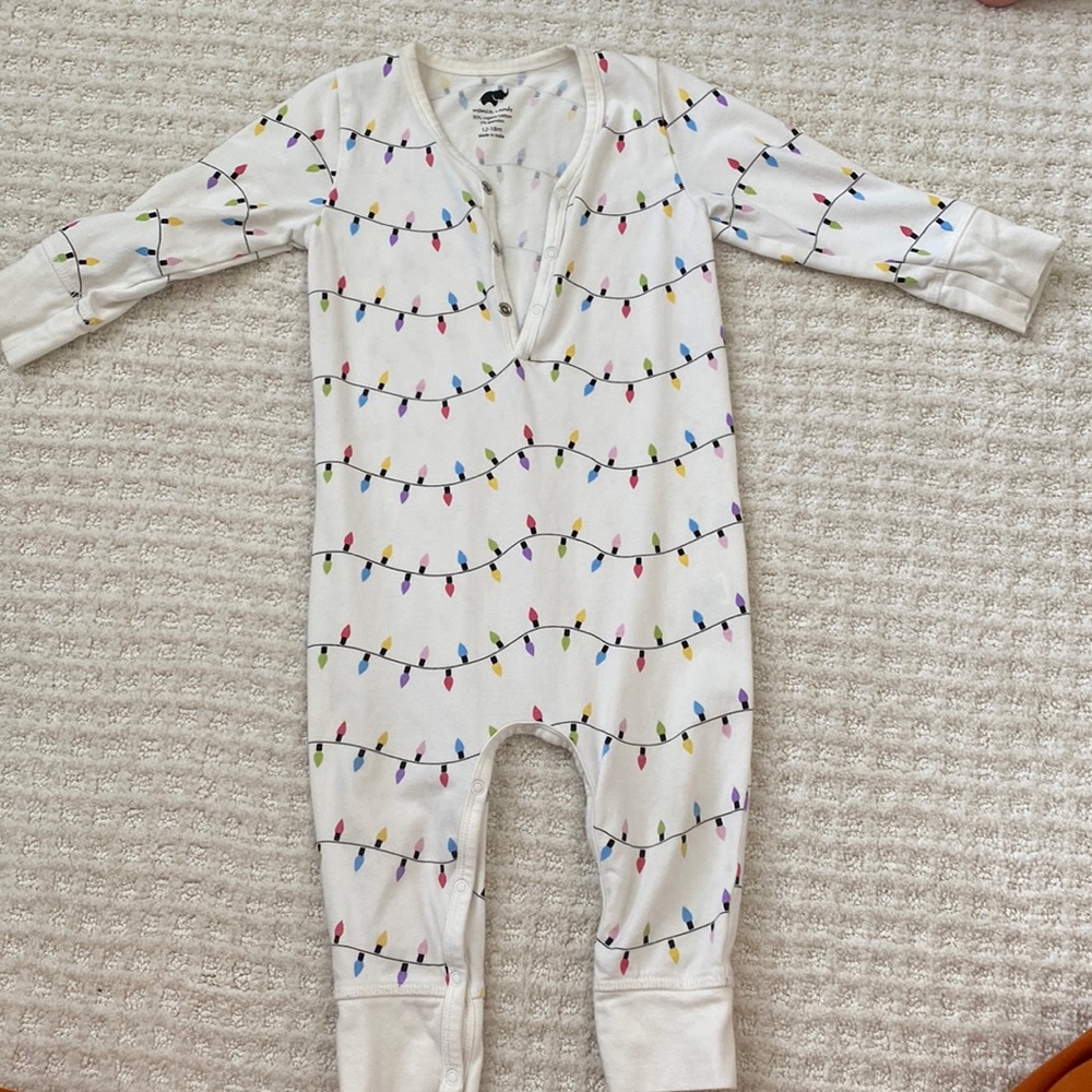 Monica and Andy Christmas onesie